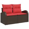 vidaXL Havem&oslash;belsofa Brun 124 x 62 x 85cm polyrattan