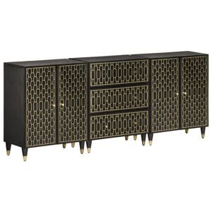 vidaXL skabe 3 stk. 60x33x75 cm massivt mangotr&aelig;