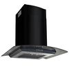 vidaXL v&aelig;gmonteret emh&aelig;tte rustfrit st&aring;l 756 m&sup3;/t. 60 cm sort