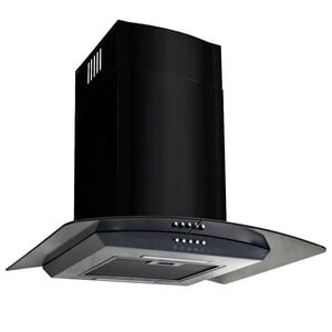 vidaXL v&aelig;gmonteret emh&aelig;tte rustfrit st&aring;l 756 m&sup3;/t. 60 cm sort