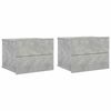 vidaXL sengeborde 2 stk. 40x30x30 cm konstrueret tr&aelig; betongr&aring;