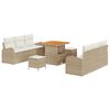 vidaXL Havesofa S&aelig;t 9 stk. 8-Antal s&aelig;der Beige og creme