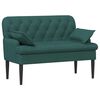 vidaXL L&aelig;nestol med knap tufting M&oslash;rkegr&oslash;n 111 x 68 x 80 cm Stof