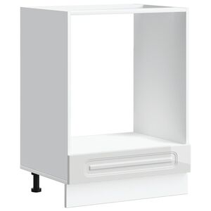 vidaXL ovnskab Kalmar konstrueret tr&aelig; h&oslash;jglans hvid