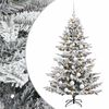vidaXL Kunstigt juletr&aelig; med julekugle 150 cm 150 LED'er Varm hvid