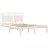 vidaXL sengeramme 140x190 cm massivt træ hvid