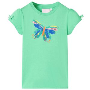 vidaXL T-shirt til b&oslash;rn str. 104 lysegr&oslash;n