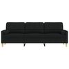 vidaXL 3-personers sofa med pyntepuder 210 cm stof sort