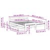 vidaXL sengeramme uden madras 150x200 cm massivt fyrretr&aelig; gyldenbrun