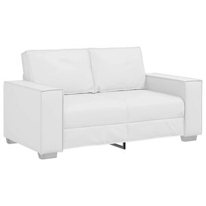 vidaXL Tos&aelig;ders sofa Hvid 160 cm Faux l&aelig;der