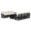 vidaXL Havesofa S&aelig;t 9 stk. Sort og Cremehvid polyrattan