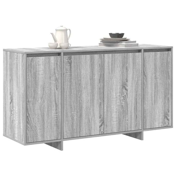 vidaXL Sideboard Gr&aring; Sonoma 135 x 41 x 75 cm Konstrueret tr&aelig;