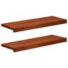 vidaXL Trappetrin 2 stk. 70 x 25 x 2 cm Brun Solid b&oslash;g