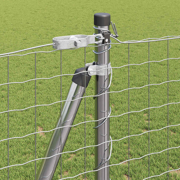 vidaXL Hegnssøjler 13 pcs Sølv Ø32mm 150 cm Galvaniseret stål