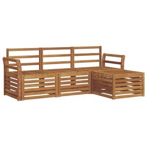 vidaXL Udend&oslash;rs sofagruppe 4 pcs Naturfarvet