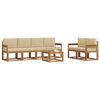 vidaXL Udend&oslash;rs sofagruppe 7 pcs Naturlig og Beige Massivt Akacietr&aelig;