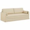 vidaXL Sofa 2 pcs Creme 198 x 78 x 80 cm Stof