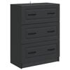 vidaXL Skuffeskab Sort 66 x 34,5 x 87 cm Konstrueret tr&aelig;