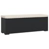 vidaXL b&aelig;nk med hynde 110x30x40 cm polyrattan sort