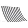 vidaXL Markise Anthracit og hvid 400 x 150 cm
