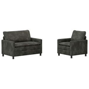vidaXL Sofa S&aelig;t 2 stk. Antracit Polyester