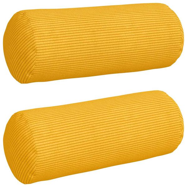 vidaXL Bolsterpuder 2 pcs Lys Gul Ø 15 x 40 cm Velourstof