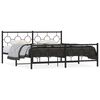 vidaXL sengeramme med sengegavl og fodg&aelig;rde 183x213 cm metal sort