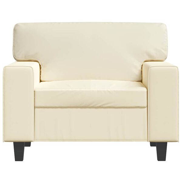 vidaXL l&aelig;nestol 60 cm kunstl&aelig;der Cremefarvet