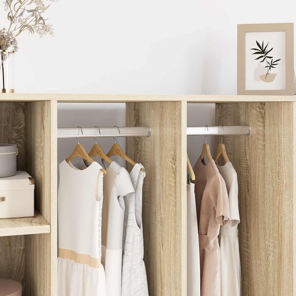 vidaXL Skab Stang 2 pcs S&oslash;lv 764 x 15 x 29 mm Aluminiumlegering