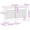vidaXL radiatorskjuler 152x19x81,5 cm MDF