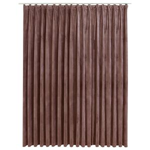 vidaXL m&oslash;rkl&aelig;gningsgardin med kroge 290 x 245 cm fl&oslash;jl gammelrosa