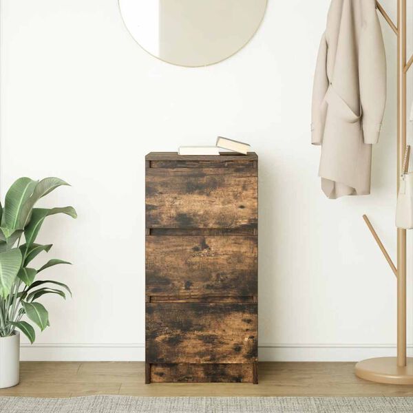 vidaXL sk&aelig;nk 37,5x35x76 cm konstrueret tr&aelig; r&oslash;get egetr&aelig;sfarve