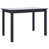 vidaXL spisebord 114 x 71 x 75 cm massivt gummitr&aelig; sort