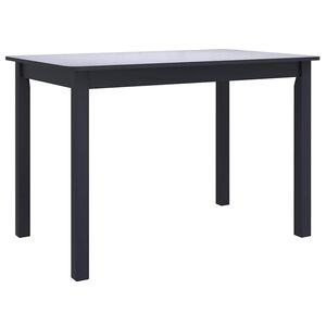 vidaXL spisebord 114 x 71 x 75 cm massivt gummitr&aelig; sort