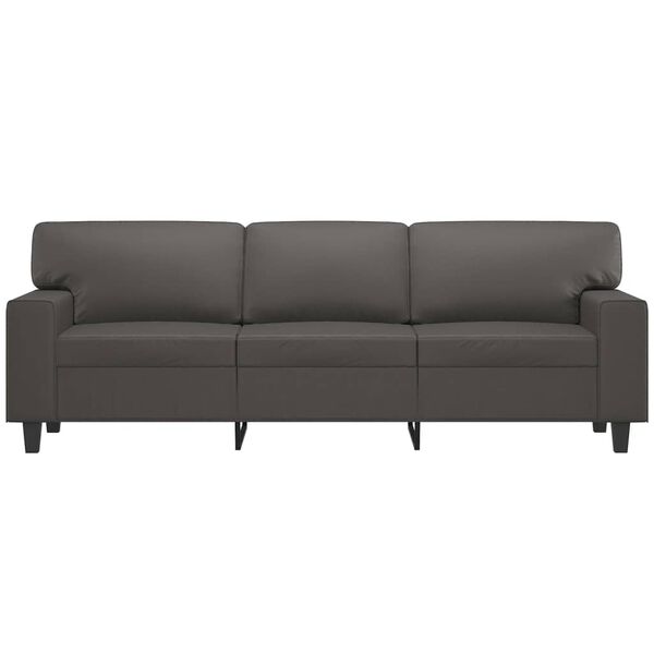 vidaXL 3-personers sofa 180 cm kunstl&aelig;der gr&aring;