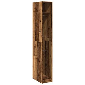 vidaXL kl&aelig;deskab 30x50x200 cm konstrueret tr&aelig; gammelt tr&aelig;-look