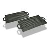 vidaXL vendbar grillpande i st&oslash;bejern 2 stk. 38x23 cm