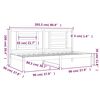 vidaXL daybed uden madras 90x200 cm massivt fyrretræ hvid