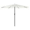 vidaXL haveparasol med st&aring;lstang 388x388x248 cm hvid