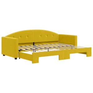 vidaXL daybed med udtr&aelig;k 80x200 cm velour gul