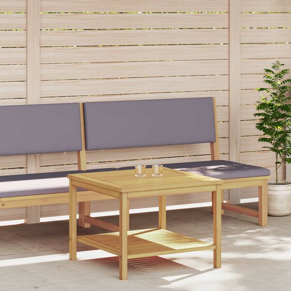 vidaXL Sidebord Olie Naturlig 60 x 60 x 45 cm Massivt Akacietr&aelig;