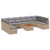 vidaXL Havesofa S&aelig;t 11 stk. Beige polyrattan