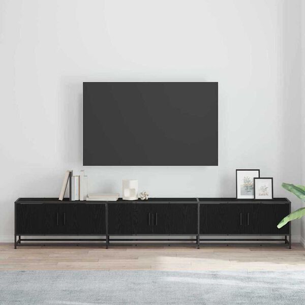 vidaXL TV Enheder 2 pcs Sort eg 240 x 35 x 41 cm Konstrueret tr&aelig;