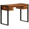 vidaXL skrivebord med 2 skuffer 110 x 50 x 77 cm massivt akacietr&aelig;
