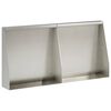 vidaXL St&oslash;ttemur 2 stk. 40 x 12 x 50 cm Rustfrit st&aring;l S&oslash;lv