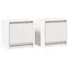 vidaXL sengeborde 2 stk. 40x30,5x40 cm massivt fyrretr&aelig; hvid