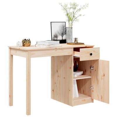 vidaXL skrivebord 100x50x75 cm massivt fyrretræ