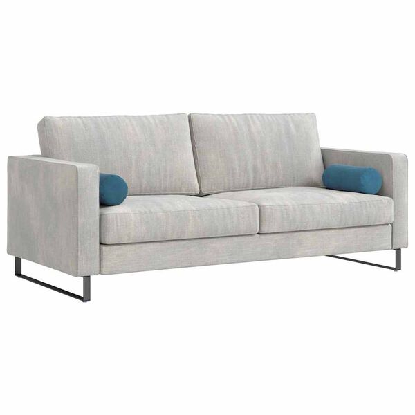 vidaXL Bolsterpuder 2 pcs Blå Ø 15 x 40 cm Velourstof