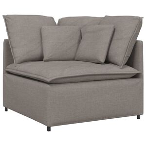 vidaXL modulsofa hj&oslash;rnemodul med hynder 100 cm gr&aring;brun