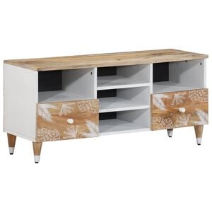 vidaXL tv-bord 100x33,5x46 cm massivt mangotr&aelig;